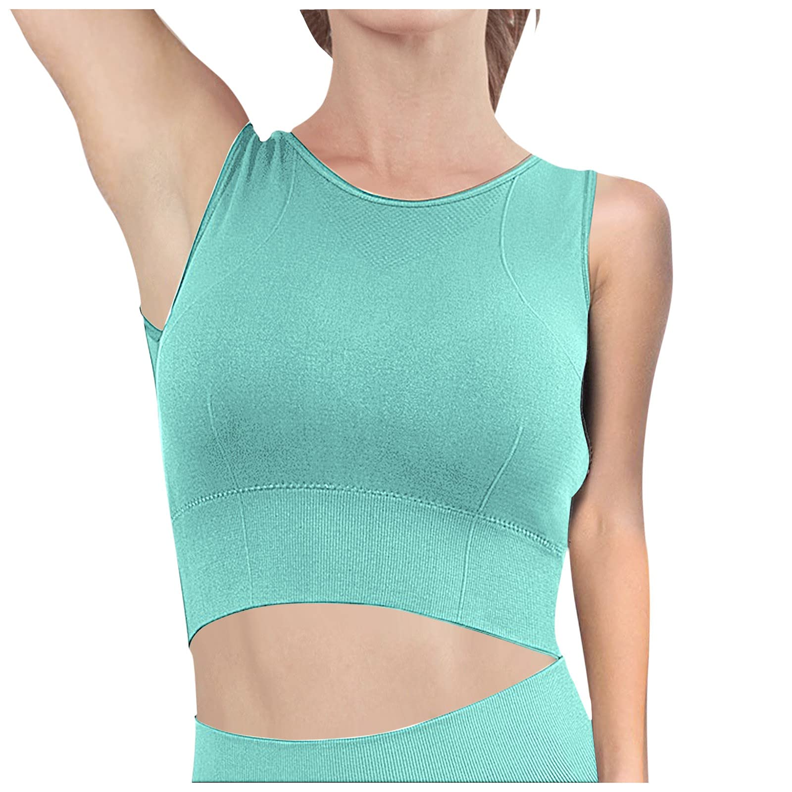 Comfortable Women's Cross Back Sports Bra - Wireless Yoga & Running Bra for Everyday Wear - Plus Size Activewear for Gym, Workout & Casual Outfits