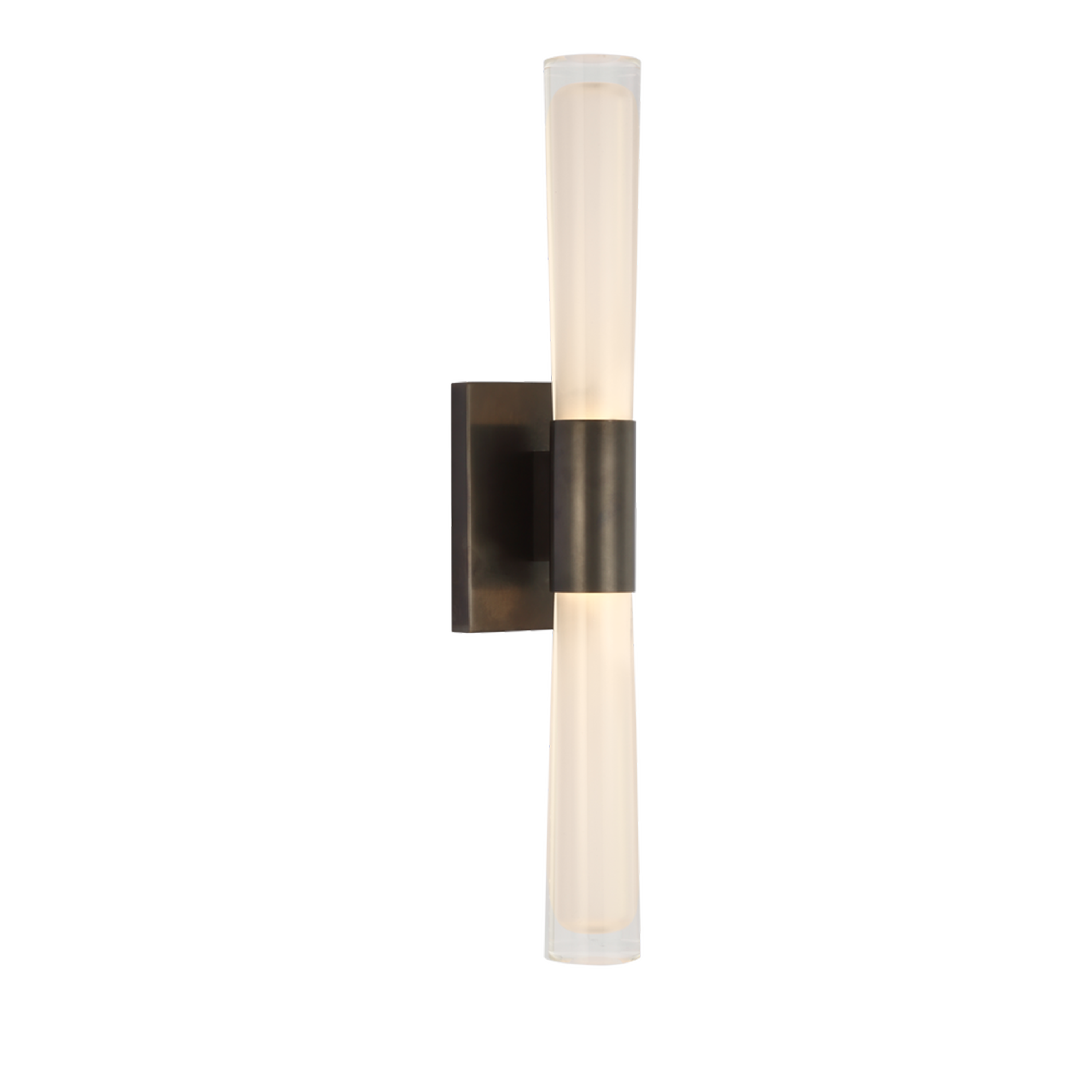 Brenta Single Sconce Wall Light - Modern Brass Wall Sconce with Clear Glass Shade for Bedroom, Living Room, Hallway Lighting Decor