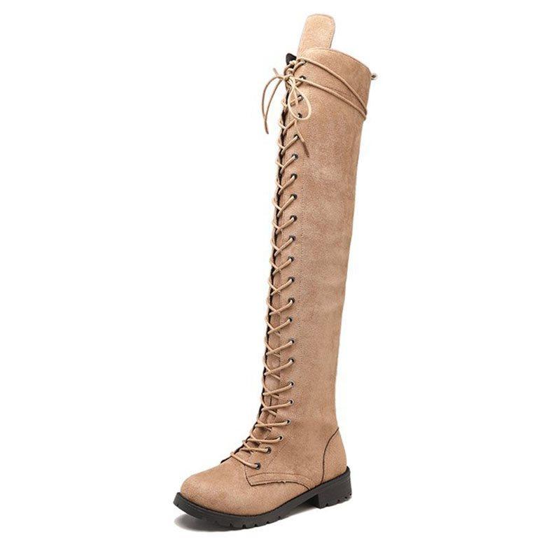 Konhill Women's Fashion Lace Up Ankle Boots - Stylish Comfort for Fall & Winter, Perfect for Casual Outfits, Office Wear & Date Nights