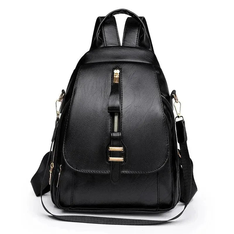 Waterproof Leather Women's Backpack - Stylish & Durable Travel Bag for Work, College & Outdoor Adventures