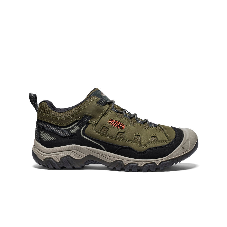 Men's Targhee IV Vented Hiking Shoes - Breathable Waterproof Trail Running Shoes for Outdoor Adventures in Dark Olive/Gold Flame | Perfect for Hiking, Camping & Backpacking