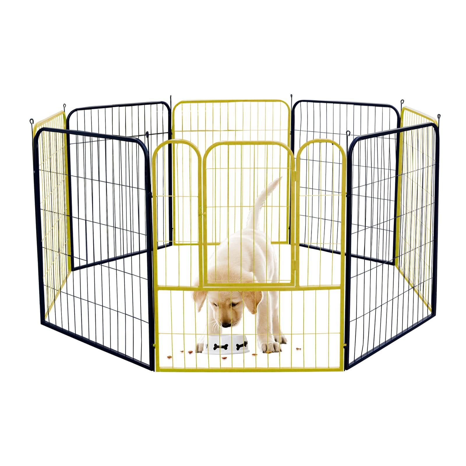 Outdoor Dog Playpen - 4/8/16 Panel Pet Exercise Pen for Small & Medium Dogs (24