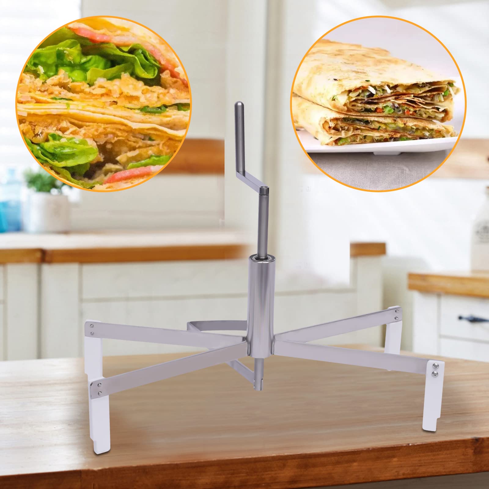 40cm Stainless Steel 304 Crepe Spreader Tool - Professional Pancake Maker, Pizza Batter Spreader & Cooking Regulator for Bakeries & Home Use | Perfect for Crepes, Pancakes, Pizza Dough & Dessert Making (Silver)
