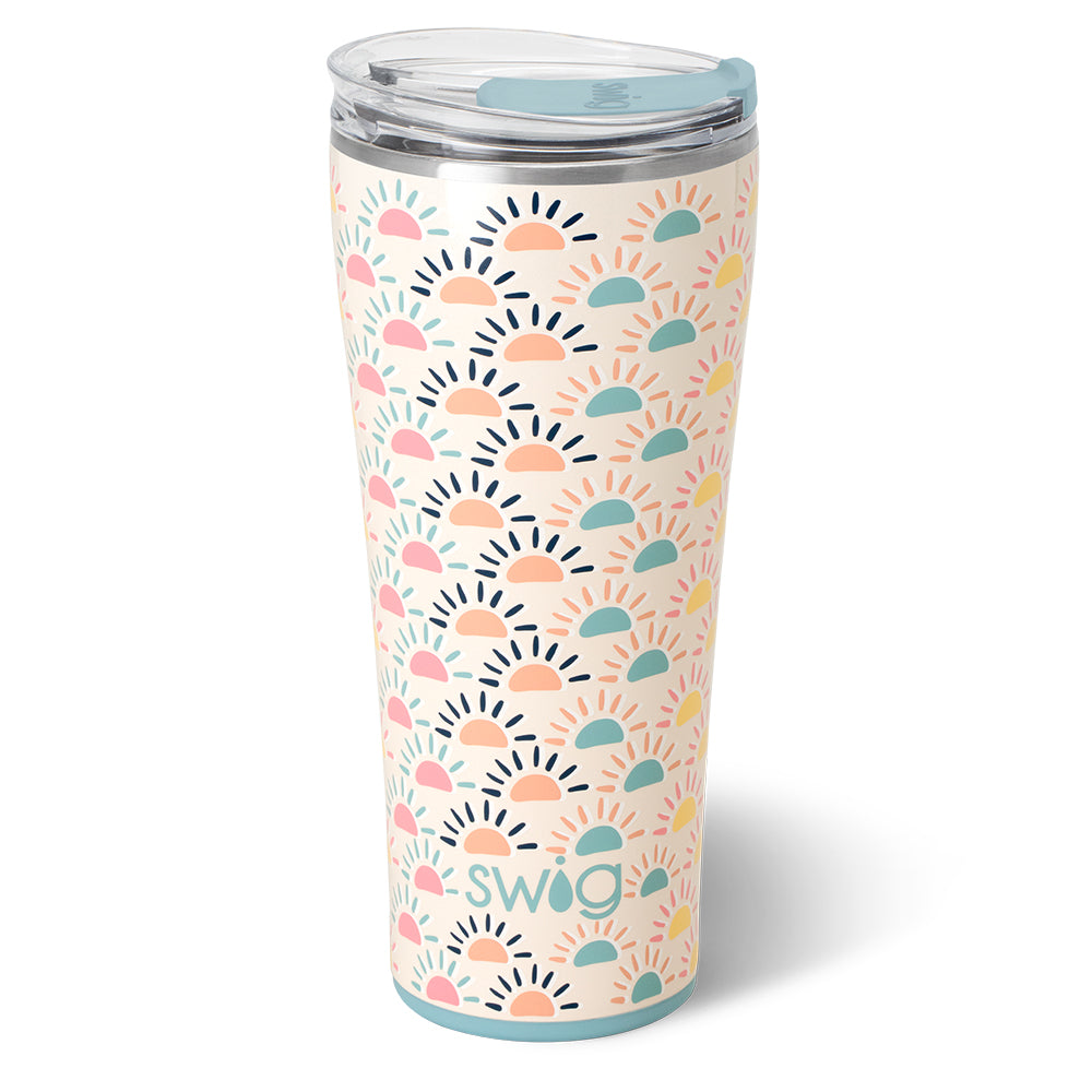 Sun Chaser 32oz Insulated Stainless Steel Tumbler - Leakproof Travel Mug for Coffee, Tea & Cold Drinks - Perfect for Office, Gym & Outdoor Adventures