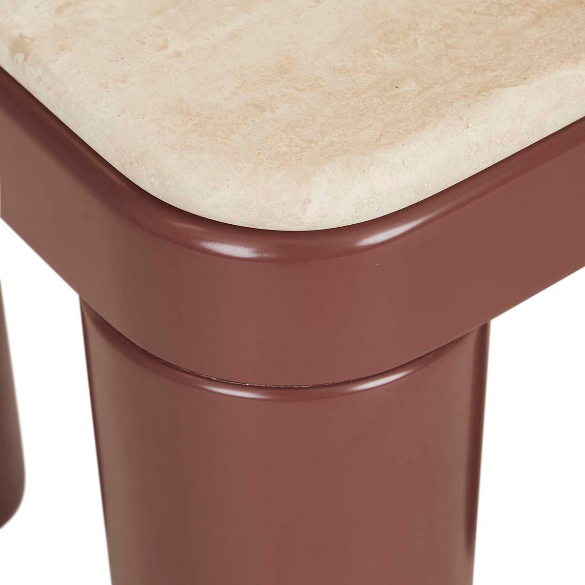 Frankie Marble Side Table - Elegant White Marble End Table with Gold Metal Base for Living Room, Bedroom & Office Decor - Perfect for Coffee, Books & Plants