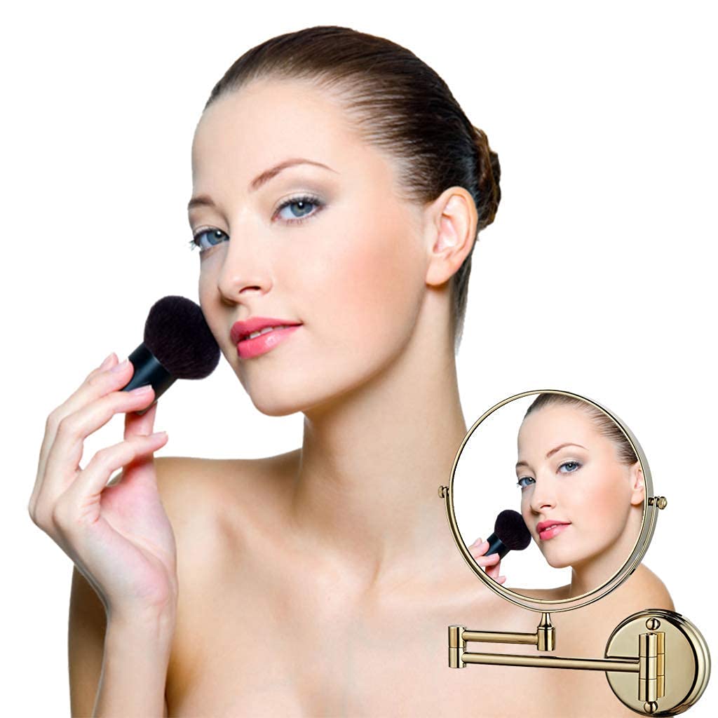 CJBHSD Wall Mount Makeup Mirror - Double-Sided Swivel Vanity Mirror with Magnification for Shaving & Makeup | Perfect for Bathroom, Bedroom & Dressing Room