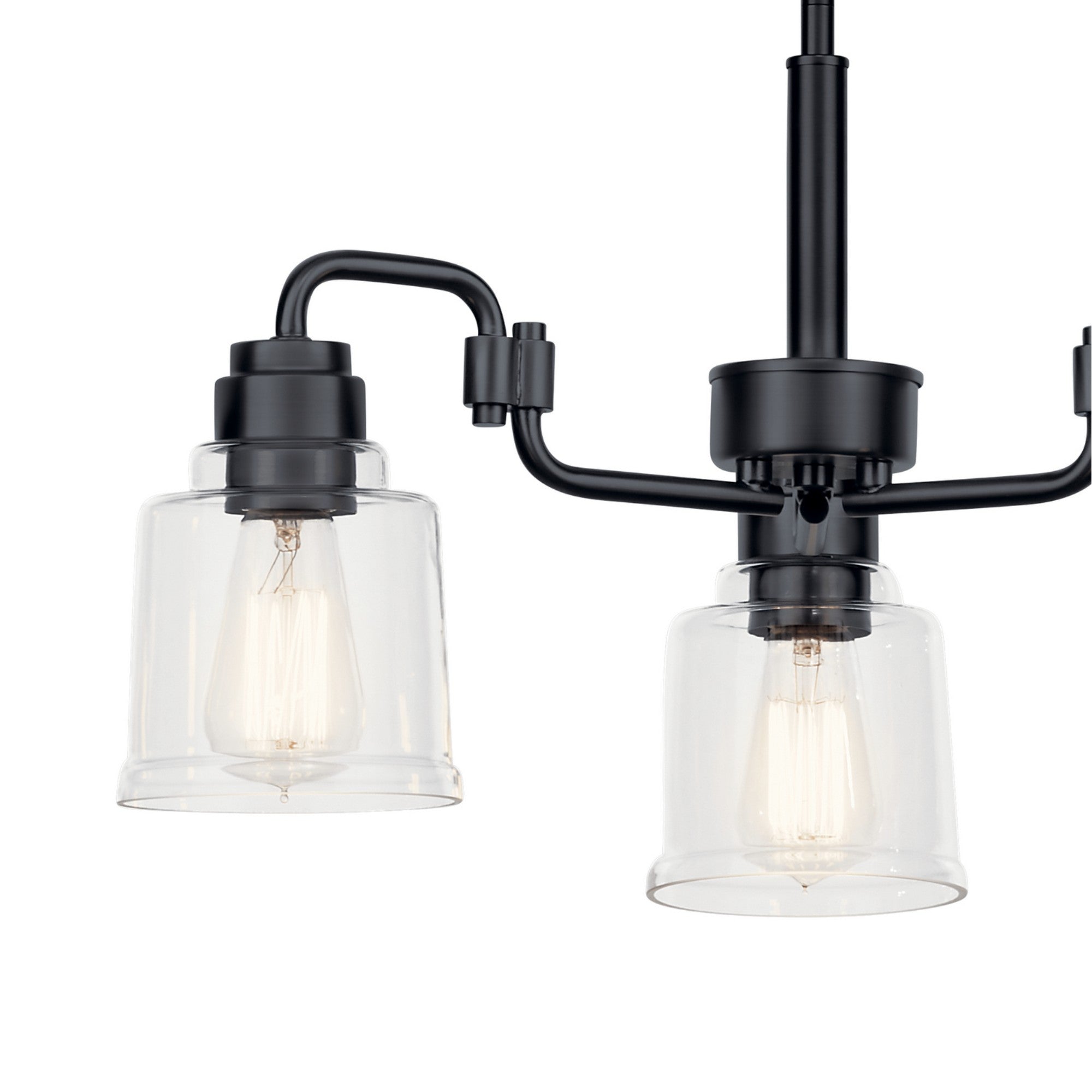 Aivian 23-Inch 3-Light Black Chandelier - Modern Ceiling Light Fixture for Dining Room, Bedroom, or Living Room Decor
