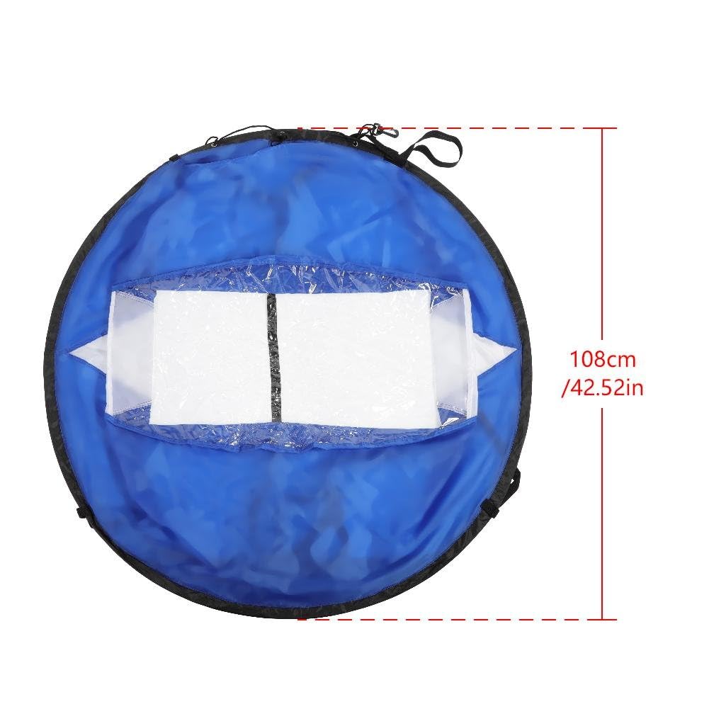 42 Inch Foldable Kayak Sail - Pop Up Wind Sail Kit for Kayaks, Canoes & Inflatable Boats | Lightweight PVC Downwind Sail | Perfect for Kayaking, Canoeing & Stand Up Paddle Boarding Adventures