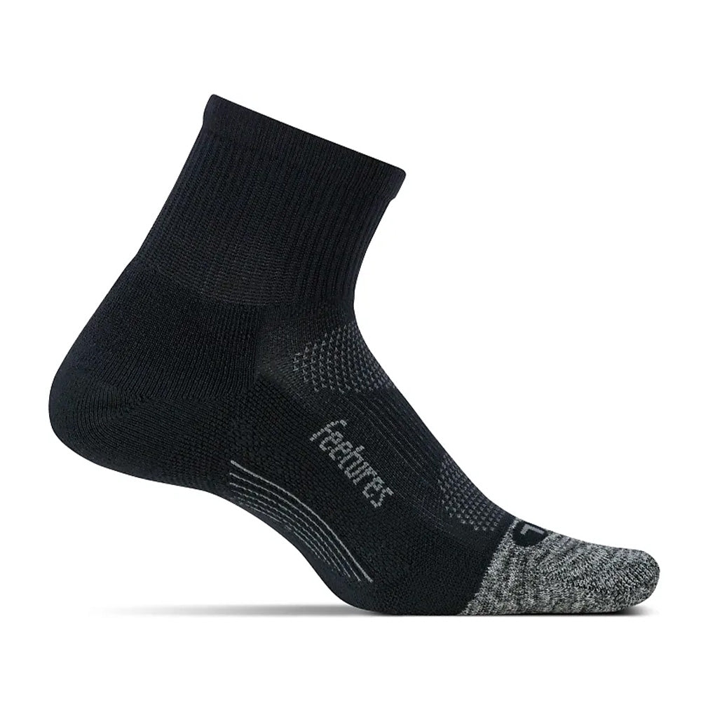 Feetures Elite Light Cushion Quarter Running Socks - Breathable Performance Socks for Men & Women - Perfect for Marathon, Hiking & Athletic Activities
