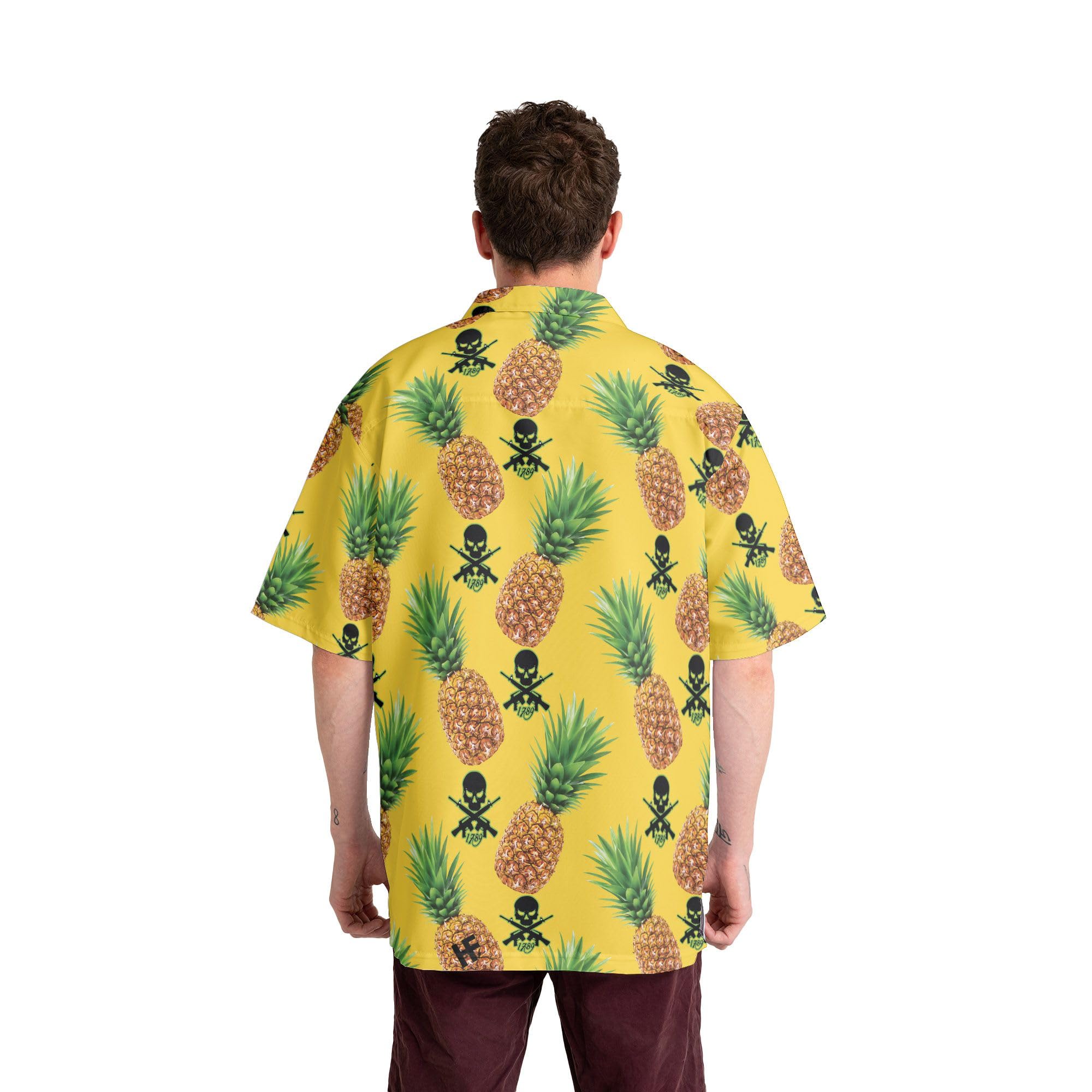 HYPERFAVOR Men's Cool Gun Print Hawaiian Shirts - 2 Pack Short Sleeve Casual Shirts for Summer, Beach & Outdoor Activities - Perfect for Vacation, BBQ Parties & Tropical Events