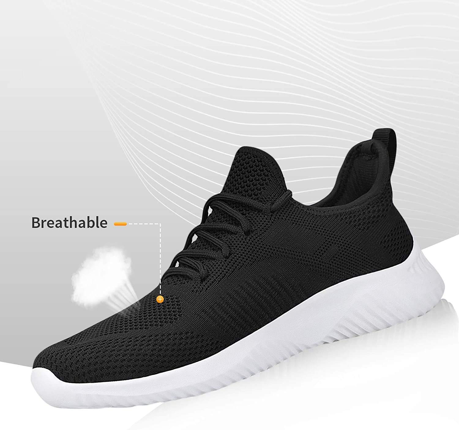Rospick Women's Comfortable Walking Sneakers - Lightweight Athletic Shoes for Casual Wear, Gym & Outdoor Activities