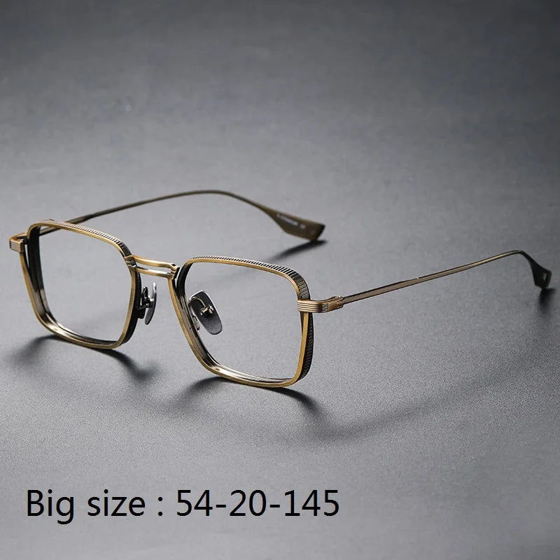 Aimee Unisex Full Rim Square Double Bridge Titanium Eyeglasses 4125 - Lightweight Durable Frame for Reading, Work & Fashion - Perfect for Office, School & Everyday Wear