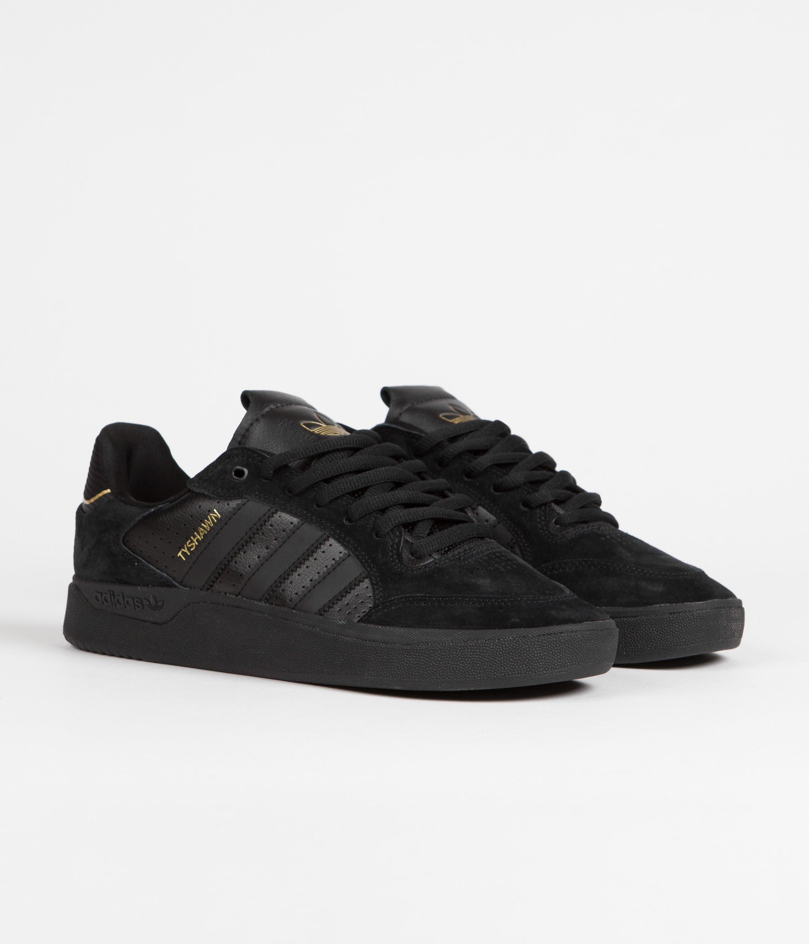 Adidas Tyshawn Low Shoes for Men - Core Black/Gold Metallic Basketball Sneakers | Lightweight & Comfortable for Casual Wear, Street Style & Gym Workouts