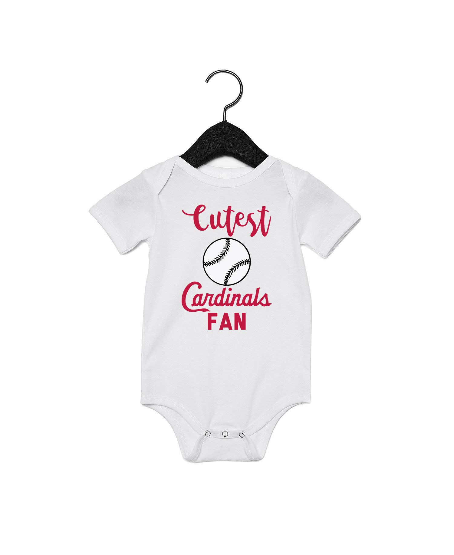 EGDKids Cutest Fan Baseball Quote Baby Bodysuit White - Soft Cotton Infant Onesie for Baseball Lovers, Perfect for Game Day, Photo Shoots & Family Outings