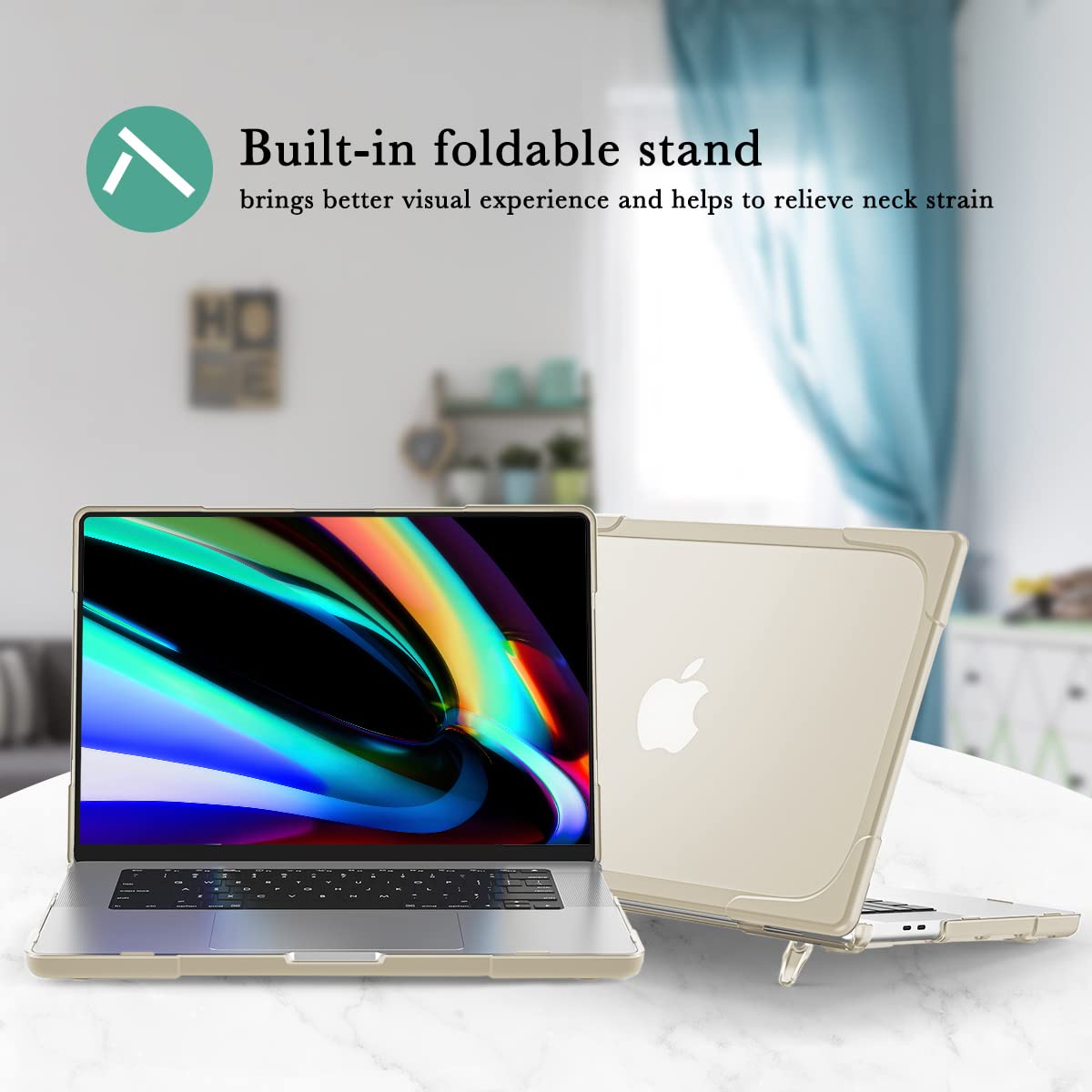 Durable Heavy Duty MacBook Pro 16 Inch Case (2019 Model A2141) - Dual Layer Hard Shell Cover with Shock-Absorbing TPU Bumper for MacBook Pro 16