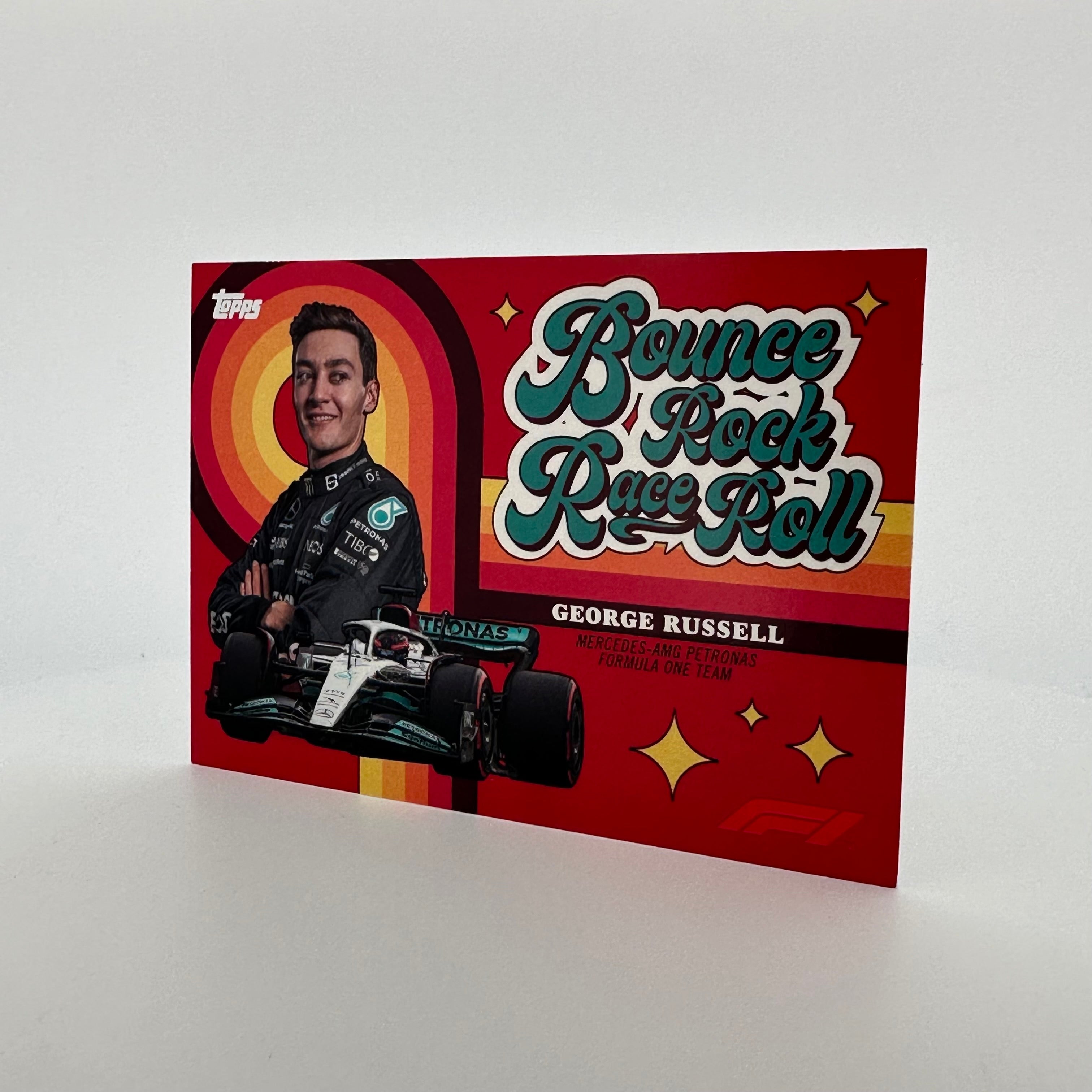 2022 Topps Formula 1 George Russell #2/5 Red Parallel - Bounce Rock Race Roll - F1 Racing Collectible, Trading Card for Fans & Memorabilia Enthusiasts
