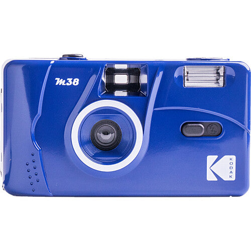 Kodak M38 35mm Film Camera with Built-in Flash - Classic Blue Retro Camera for Travel, Street Photography & Vintage Style Portraits