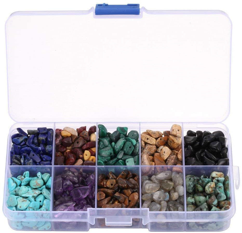 7-8mm Assorted Gemstone Chips Beads for Jewelry Making - DIY Bracelet, Necklace & Earrings Craft Supplies - Perfect for Gifts & Home Jewelry Projects