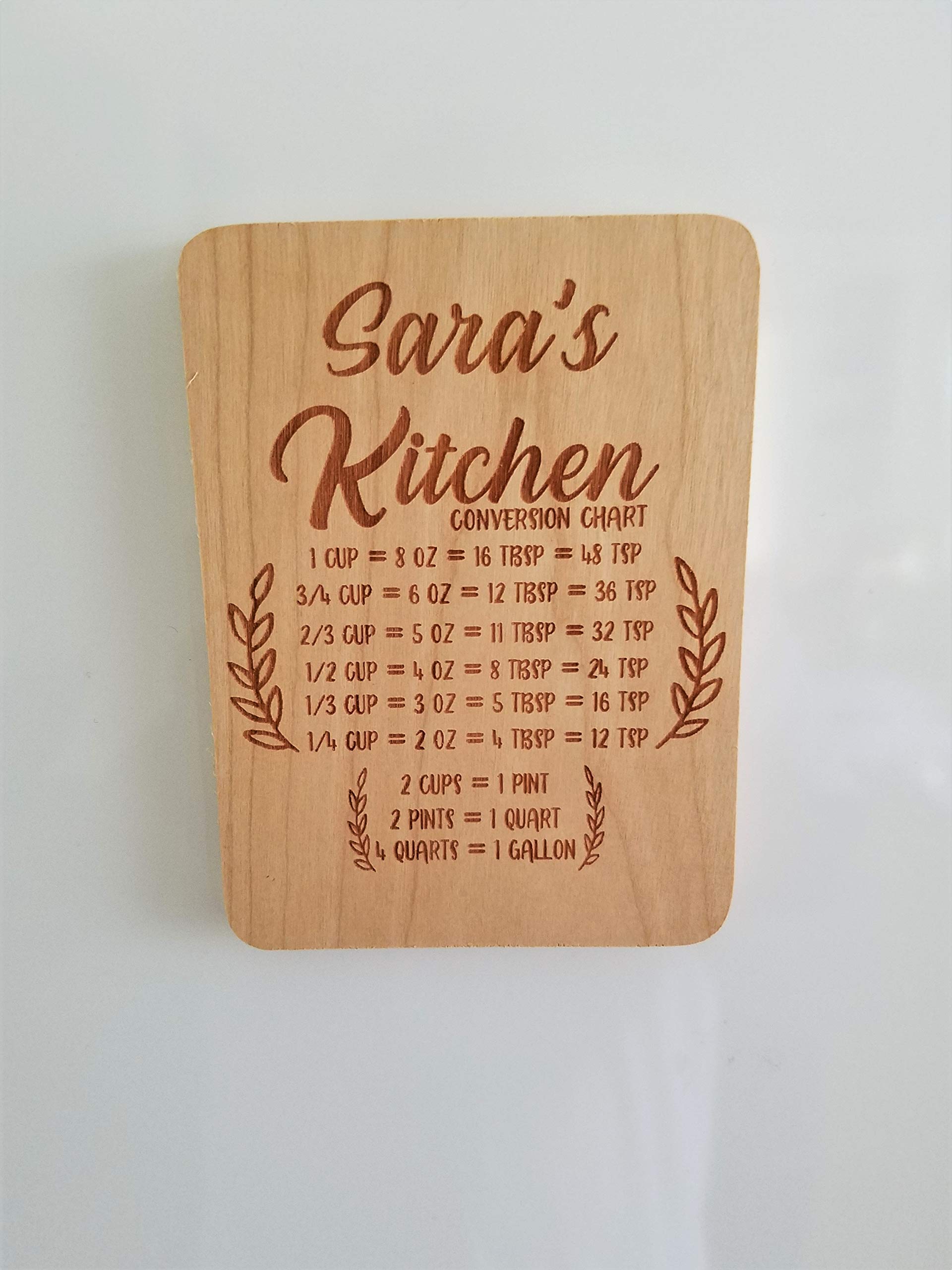 Kitchen Conversion Chart Magnet - Cooking Measurements for Baking & Recipes