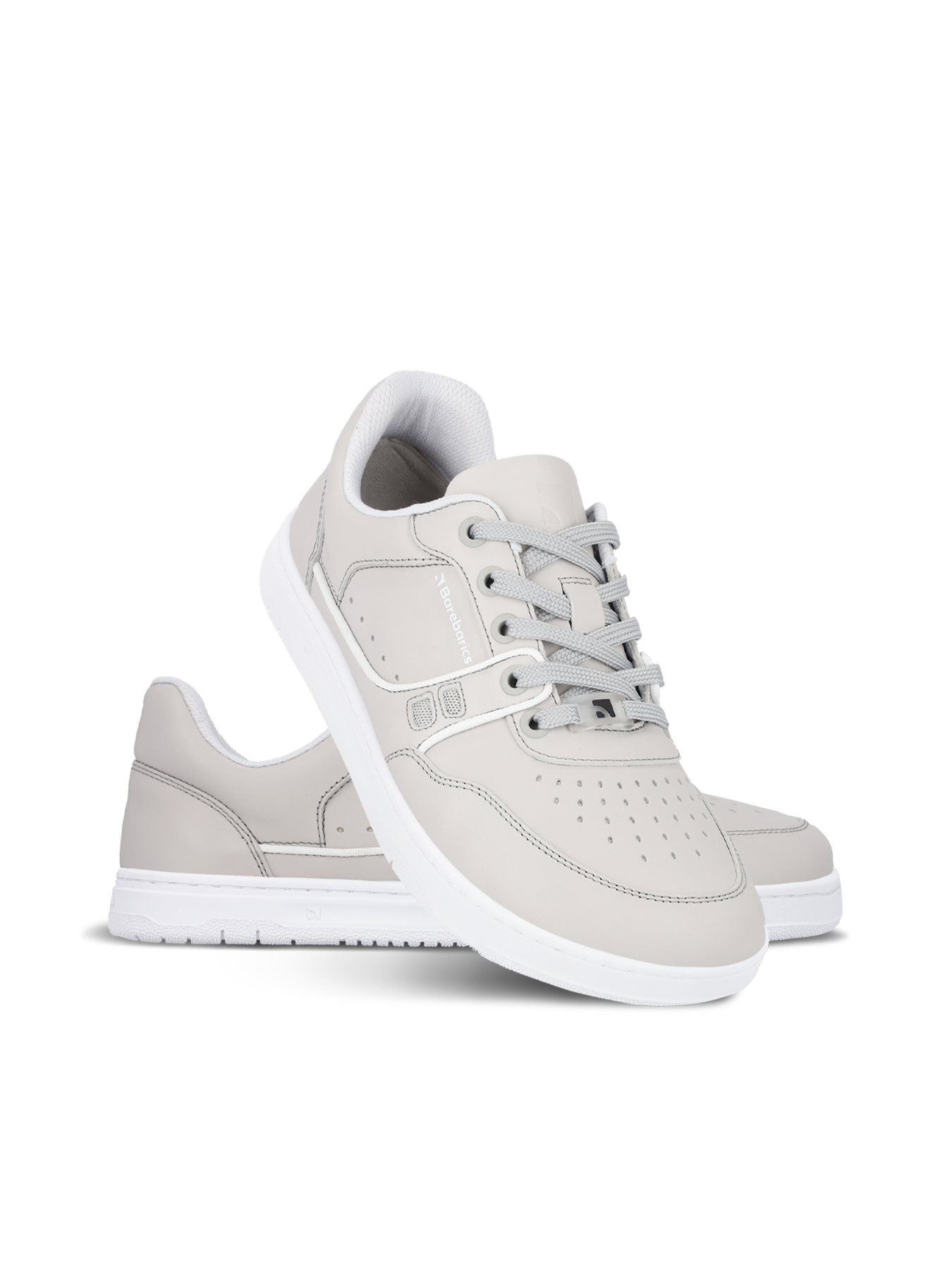 Barebarics Arise Barefoot Sneakers for Women & Men - Light Grey Minimalist Shoes for Running, Walking & Gym Workouts