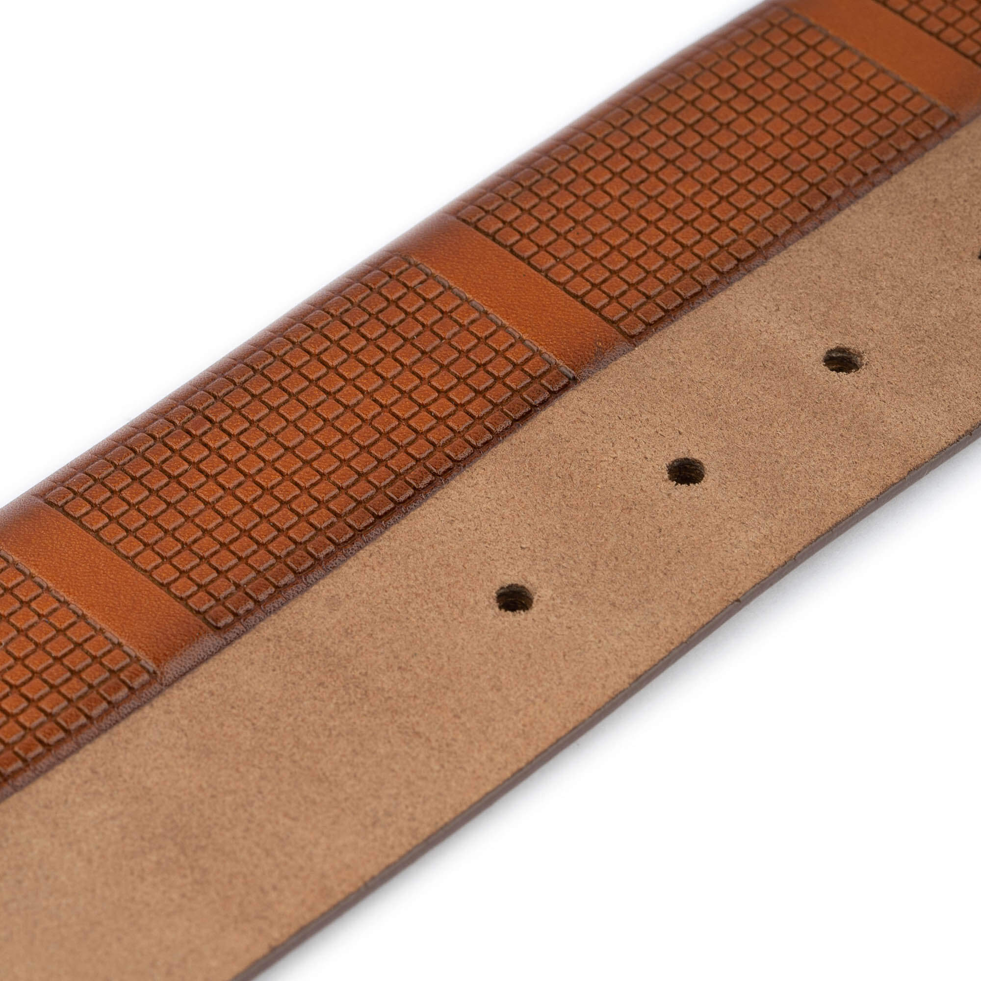 Light Brown Check Pattern Leather Belt Strap Replacement for Montblanc Men's Watch - Perfect for Business, Casual & Formal Occasions