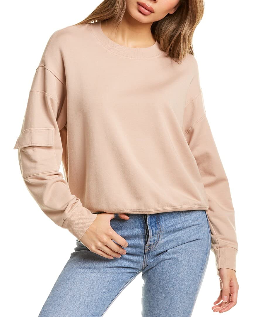 Monrow Women's Casual Fleece Sweatshirt - Soft Pullover Hoodie for Lounge, Workout & Everyday Wear