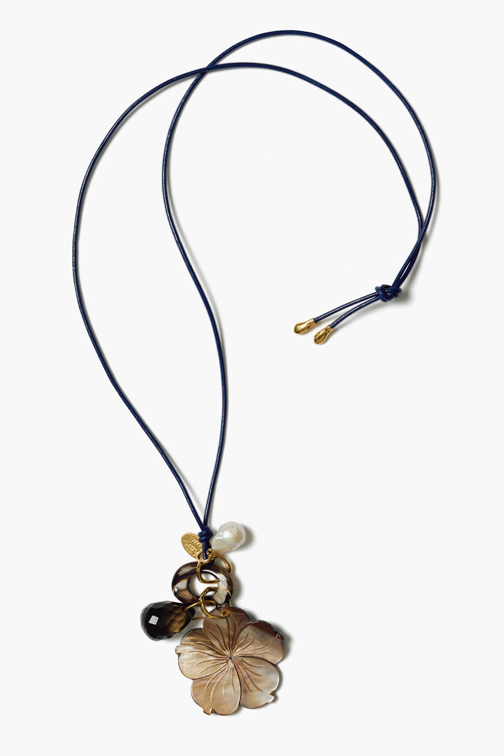 Plumeria Flower Charm Necklace with Black Mother of Pearl - Perfect for Hawaiian Luau, Beach Vacations & Summer Fashion