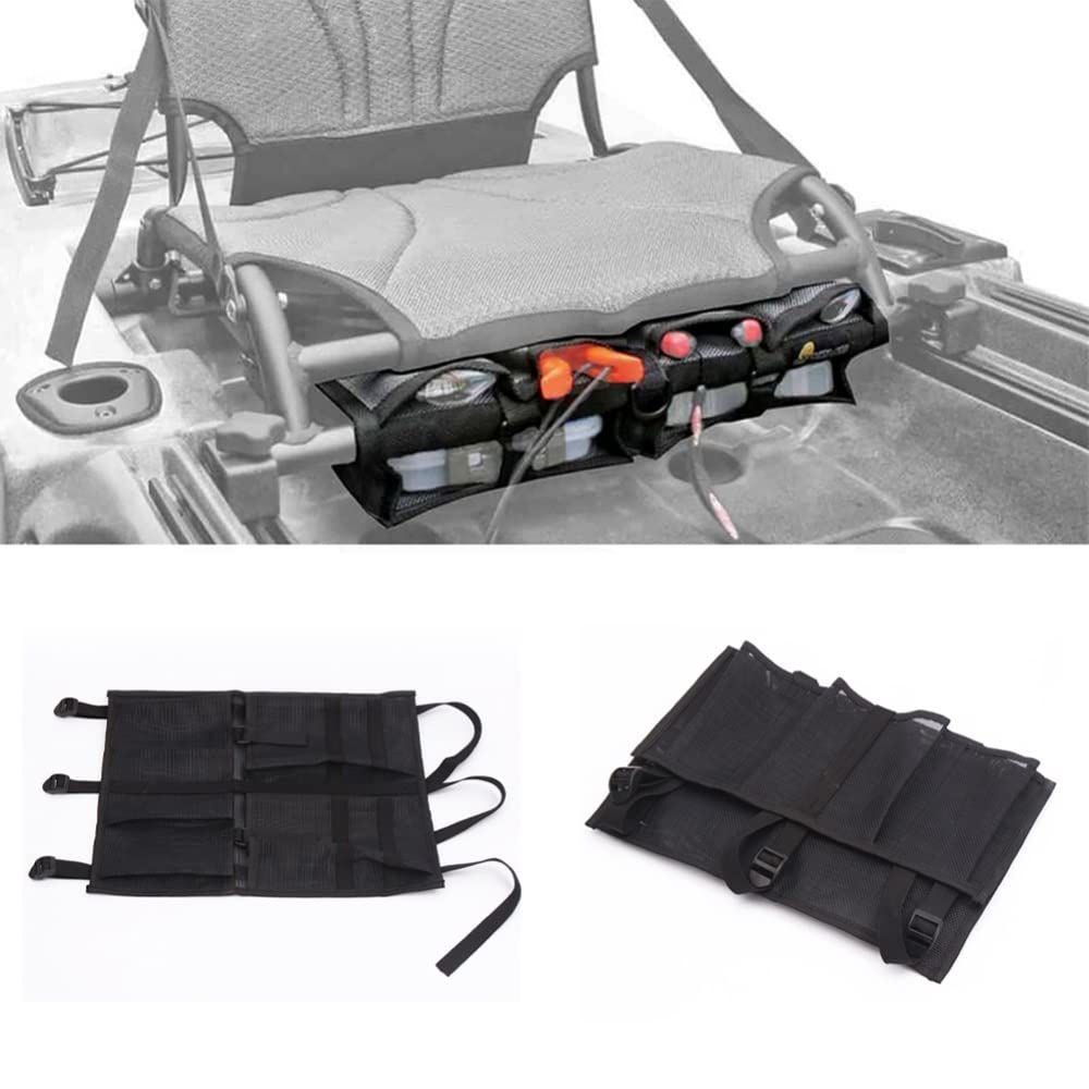 **Waterproof Kayak Canoe Storage Bag with Adjustable Buckle Straps - Under Seat Organizer for Kayaking, Canoeing & Dinghy Gear - Perfect for Water Sports & Outdoor Adventures (Black)**