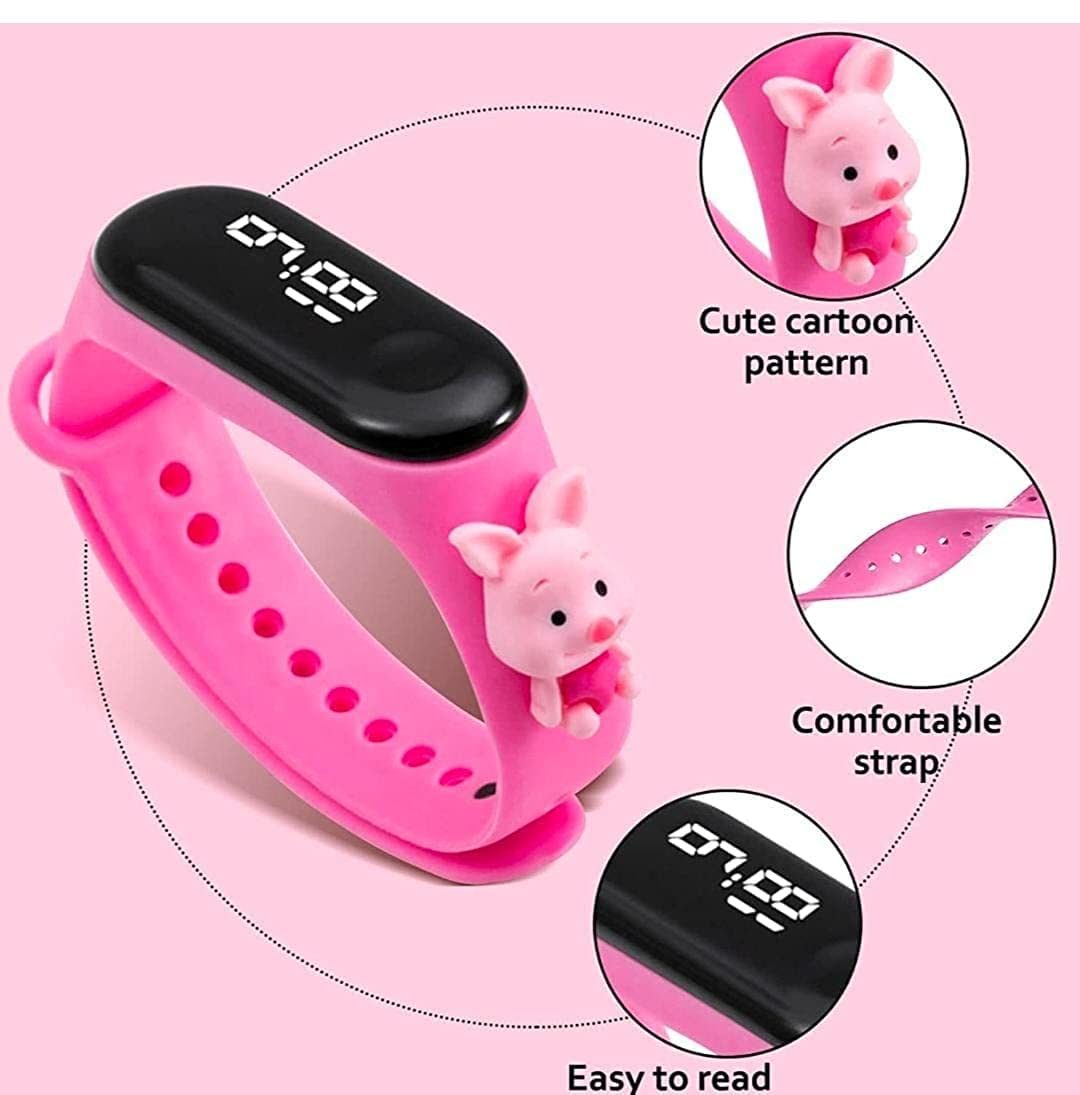 GOLDENIZE Fashion Pink & Blue Analog Digital Watch for Women & Girls - Waterproof LED Display Touch Screen Combo Pack of 2 - Perfect for School, Sports & Everyday Wear