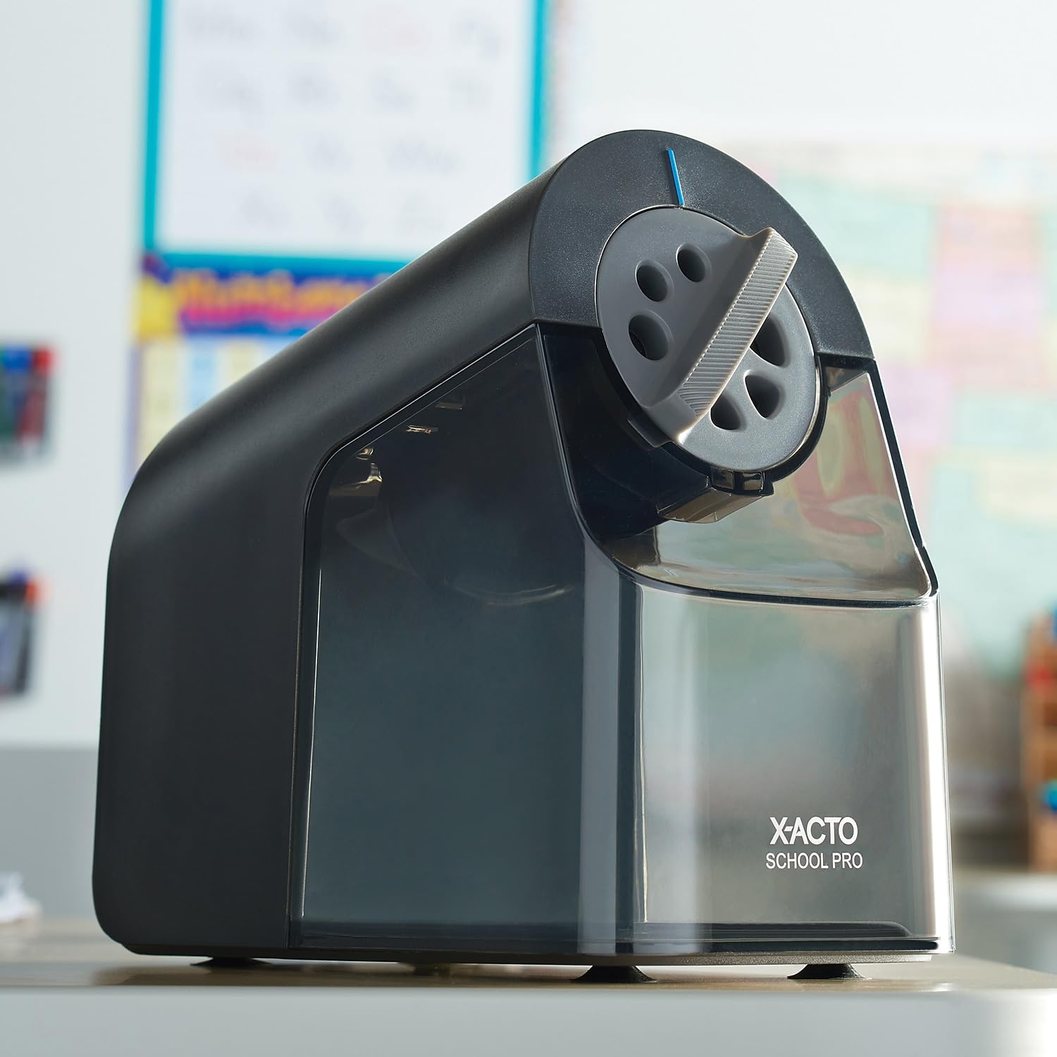 X-ACTO Electric Pencil Sharpener - Heavy Duty SchoolPro Sharpener for Classroom, Office & Homeschooling Supplies | Fast & Quiet Automatic Sharpening for Teachers & Students (Black)