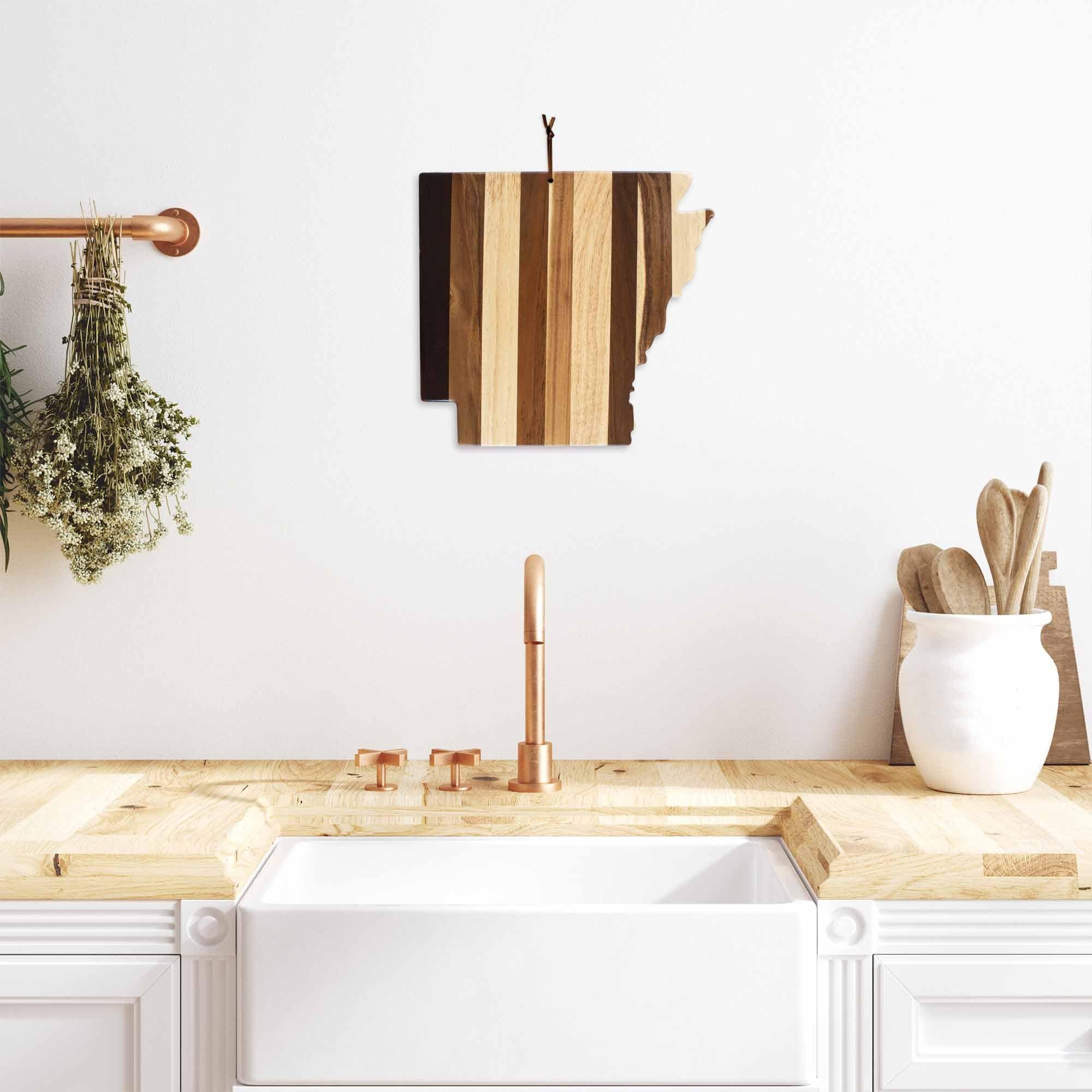 Rock & Branch® Shiplap Series Arkansas Cutting Board - Premium Wooden Chopping Board for Kitchen, Butcher Block for Meat, Cheese, and Vegetables - Perfect for Home Cooking, BBQ, and Entertaining