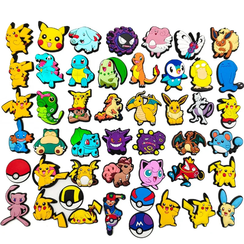 MINISO Cute Cartoon Pokemon Anime Turtle Bird Shoe Charms - DIY Shoe Buckle Accessories for Sneakers & Sandals - PVC Shoe Decorations for Kids & Teens - Perfect Christmas Gifts & Party Favors - Great for Cosplay, School Fashion & Daily Wear