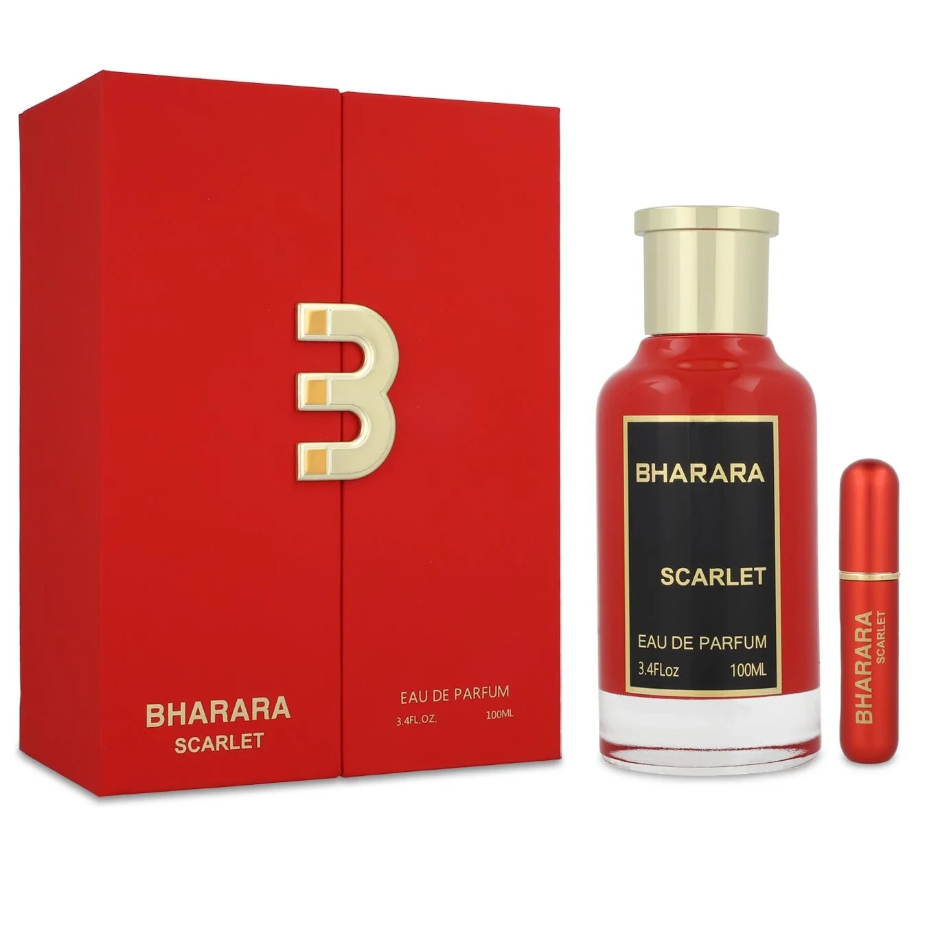 Bharara Scarlet 3.4 oz Eau de Parfum Unisex Fragrance for Men & Women - Perfect for Date Night, Office & Special Occasions
