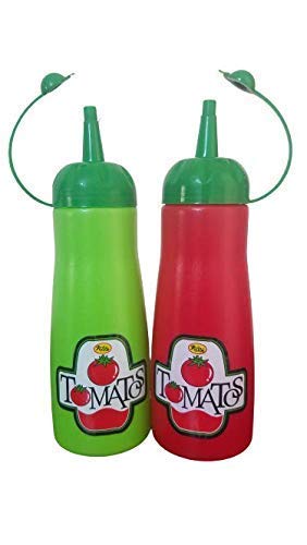 Squeeze Plastic Bottles for Sauce, Mayonnaise & Chocolate Syrup - Leak-Proof Condiment Dispenser (Pack of 2) - Perfect for Kitchen, BBQ, Baking & DIY Projects