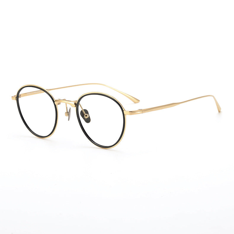 Premium Titanium Round Eyeglass Frames SC006 - Lightweight & Durable for Men & Women - Perfect for Reading, Work & Fashion Accessories