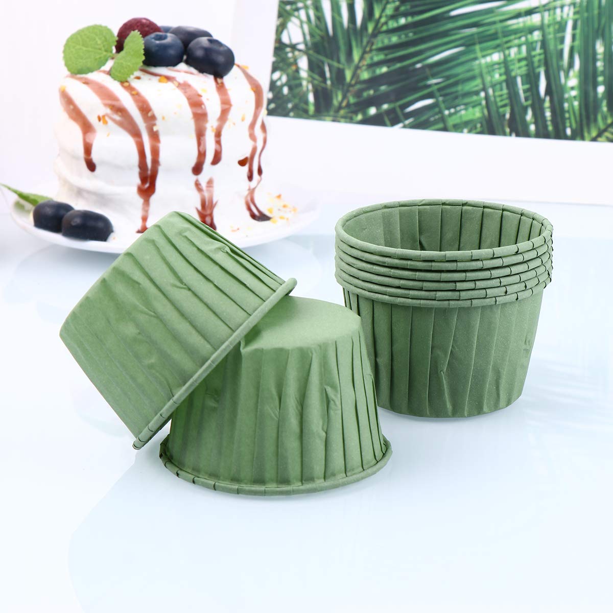 DOITOOL 50pcs Foil Cupcake Liners - Premium Baking Cups for Muffins & Cupcakes, Disposable Mini Baking Wrappers for Parties, Weddings & Home Baking