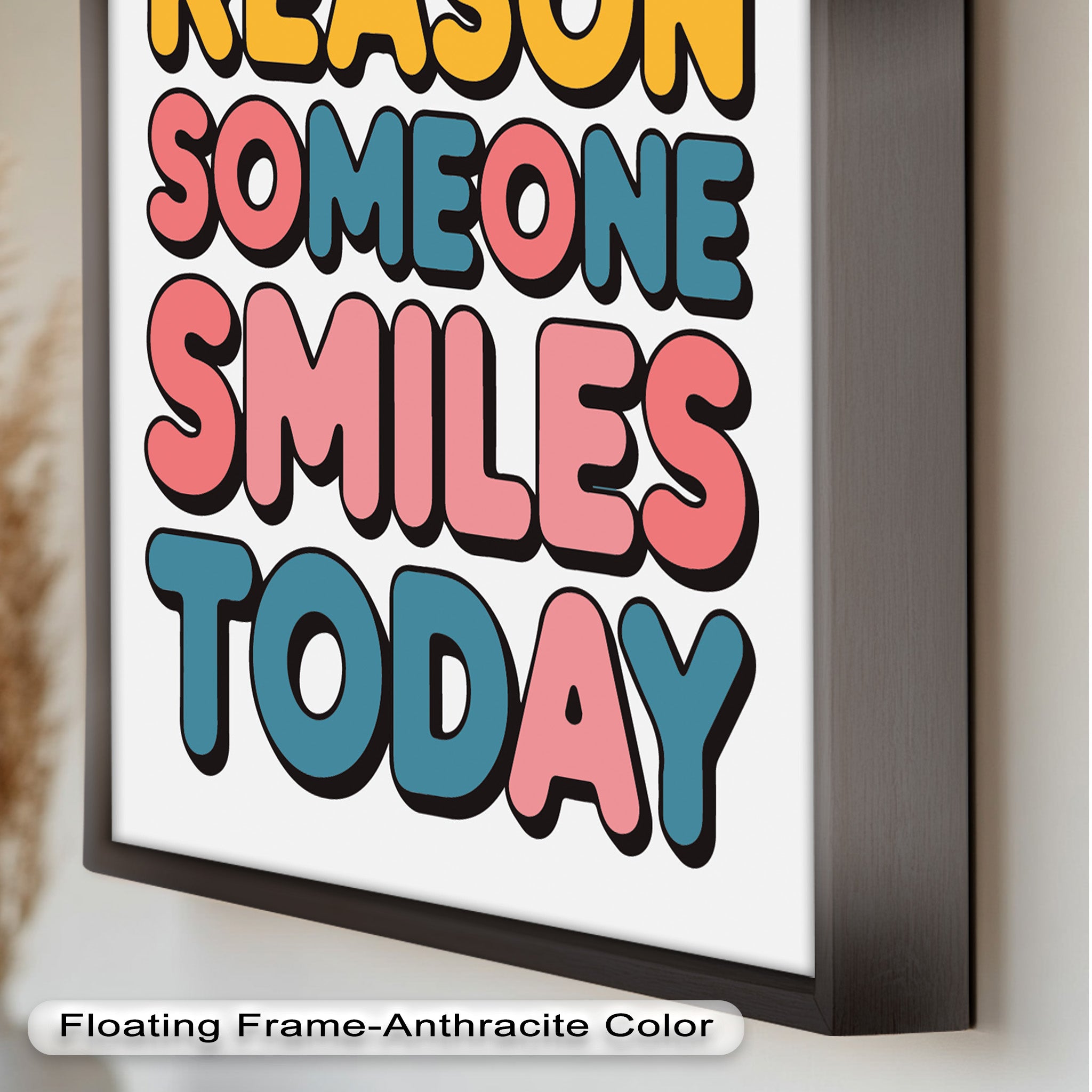 Be the Reason Someone Smiles - Handmade Oil Painting Wall Art for Living Room, Bedroom & Office Decor | Unique Gift Idea for Home & Holidays