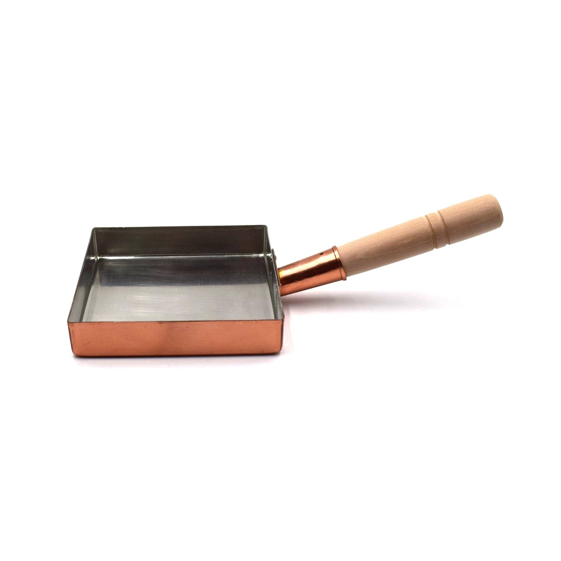 Marushin Kanto Type Square Tamagoyaki Omelette Copper Pan 18x18cm - Professional Japanese Egg Frying Pan for Perfect Omelets & Sushi Rolls - Ideal for Home Cooking & Restaurant Use