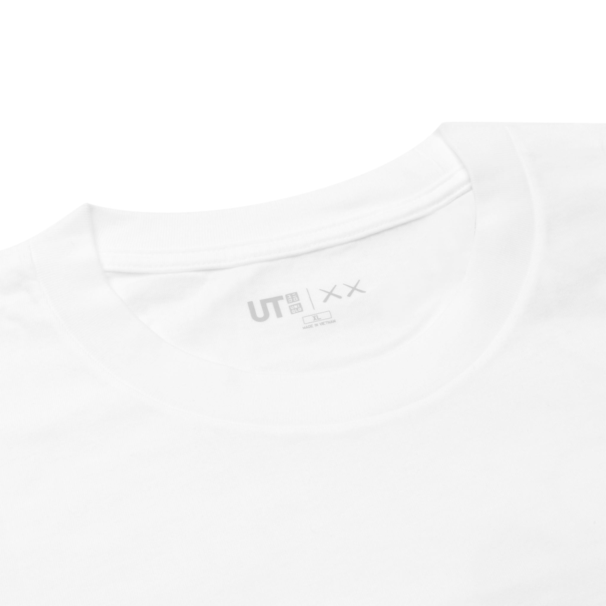Kaws x Uniqlo UT Graphic White T-Shirt for Men - Limited Edition Cotton Tee with Artist Collaboration - Perfect for Casual Wear, Street Style & Gift Giving