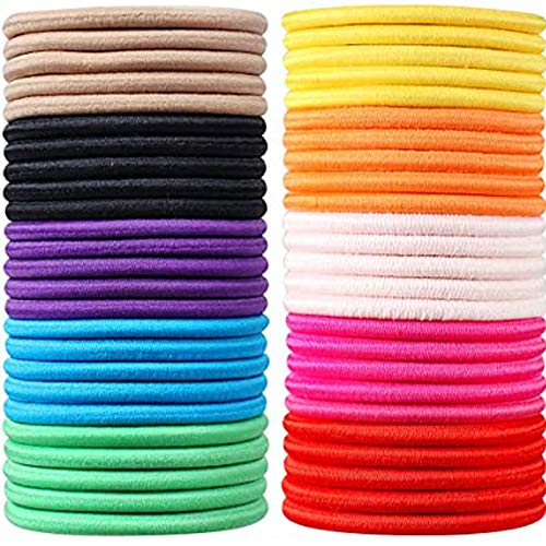 Elastic Hair Bands for Adults - 50 Pack Multicolor Stretchable Headbands for Women & Men - Perfect for Workouts, Yoga, Sports & Everyday Hair Styling (One Size Fits All)