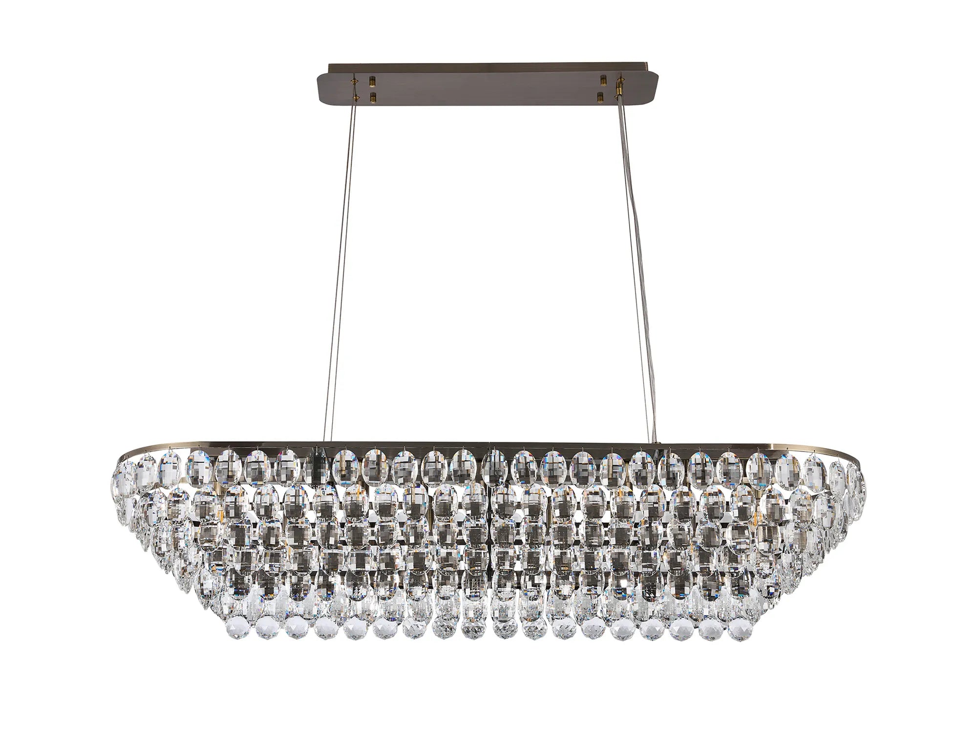 Consten Linear Pendant E14 LED Light Fixture - Modern Minimalist Hanging Light for Kitchen Island, Dining Room & Bedroom Lighting