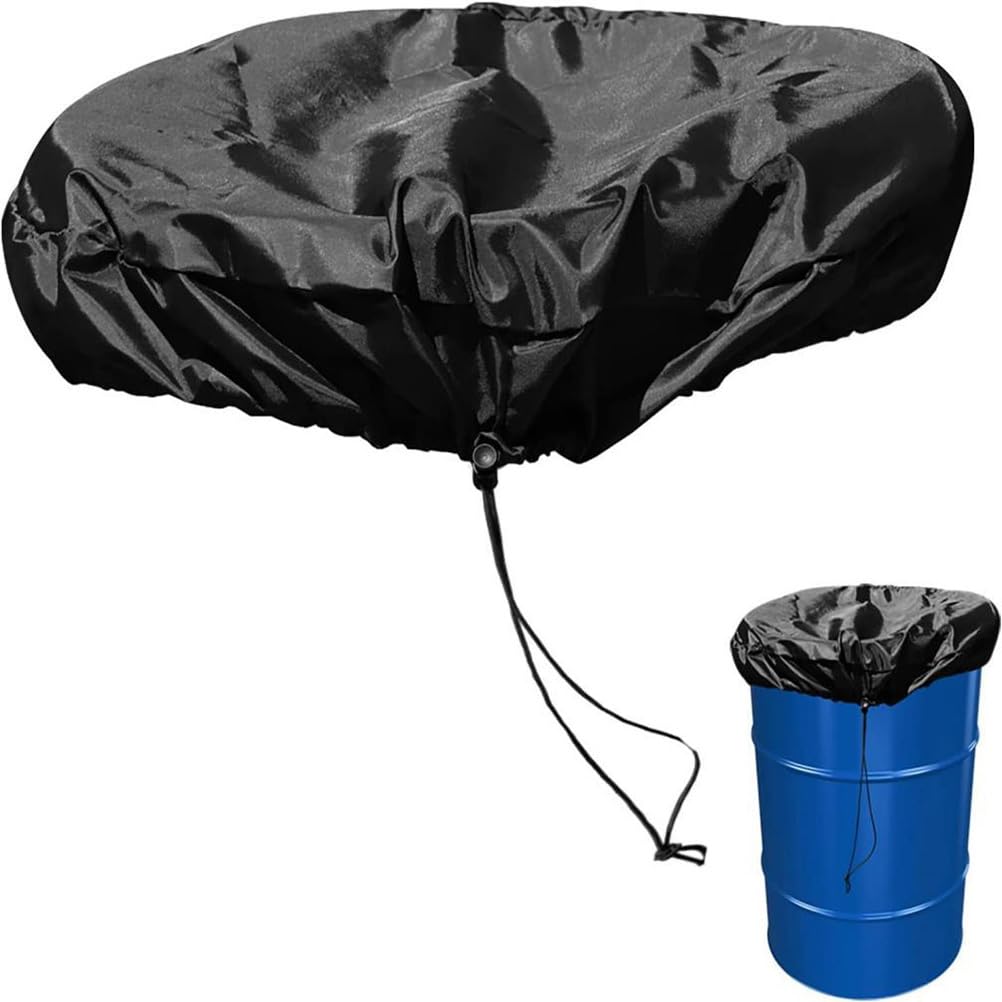 GANAZONO Waterproof Bucket Lid - Durable Trash Can Cover with Lock, Oxford Cloth Storage Tank Cover for Outdoor Barrels, Sofas & Complex Trash Cans (Black) | Perfect for Patio, Garden & RV Storage Protection