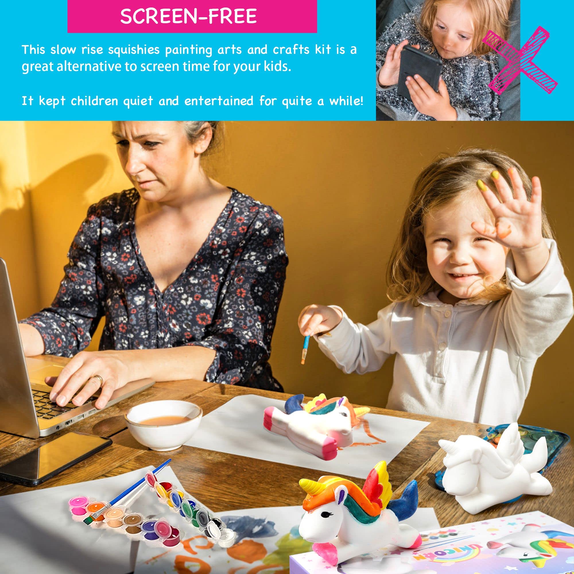 Unicorn Squishy Toys Kit - DIY Stress Relief for Kids | Birthday & Easter Gifts