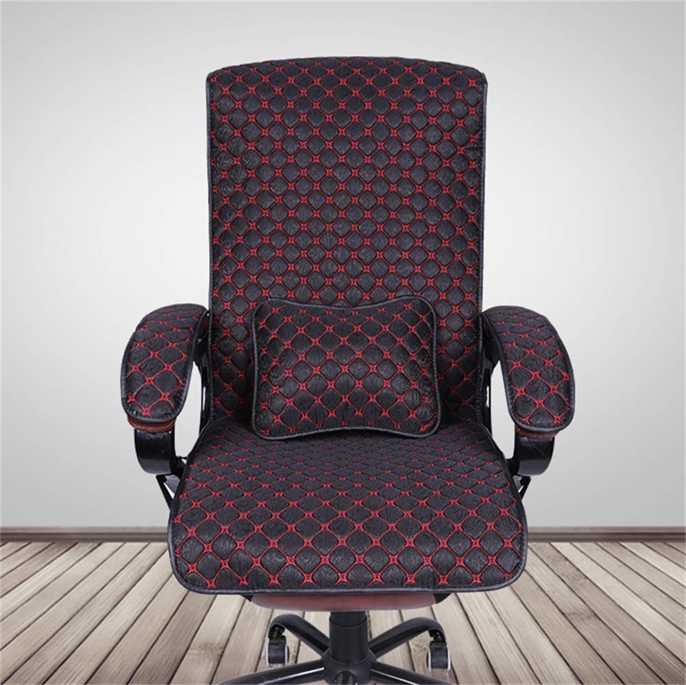 XFXDBT Office Chair Seat Cushion - 50x140cm (20x55inch) Black - Comfortable One-Piece Chair Pad for Rocking Chairs, Office Desks, Car Seats & Armchairs - Perfect for Home, Garden & Workplace Use