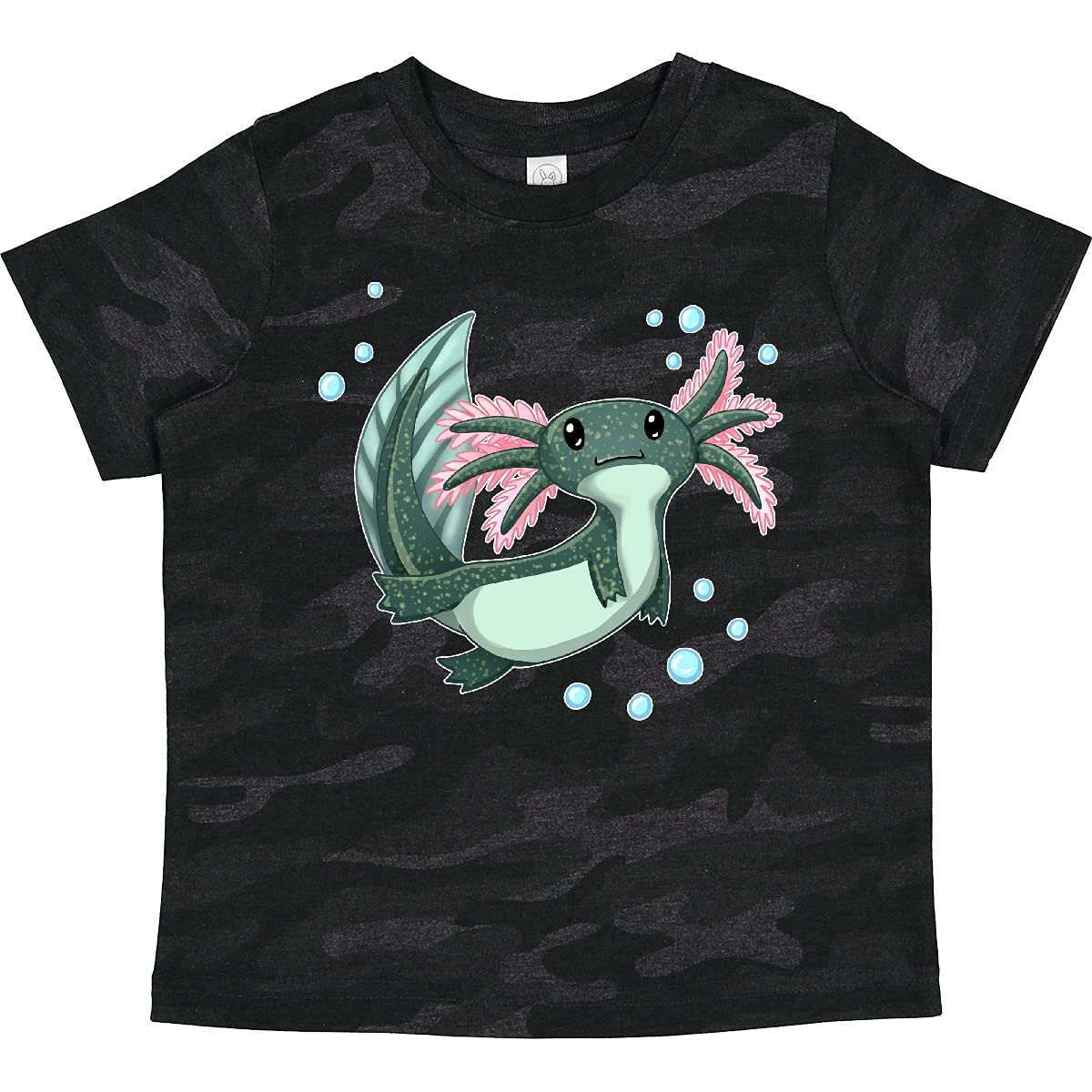 Cute Axolotl Swimming with Bubbles Toddler T-Shirt | Adorable Kids Graphic Tee | Soft Cotton Baby Shirt for Playdates & Birthday Parties