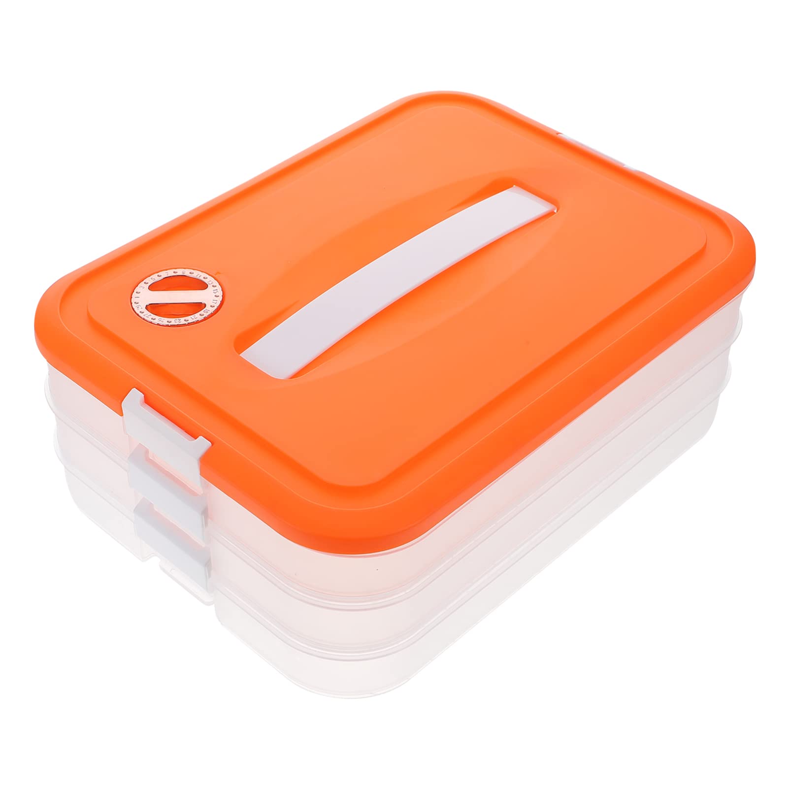 Angoily 3-Layer Stackable Refrigerator Organizer Bins - Plastic Food Storage Containers with Lids for Dumplings, Vegetables, Meat & Fish - Perfect for Kitchen, Pantry & Meal Prep Organization