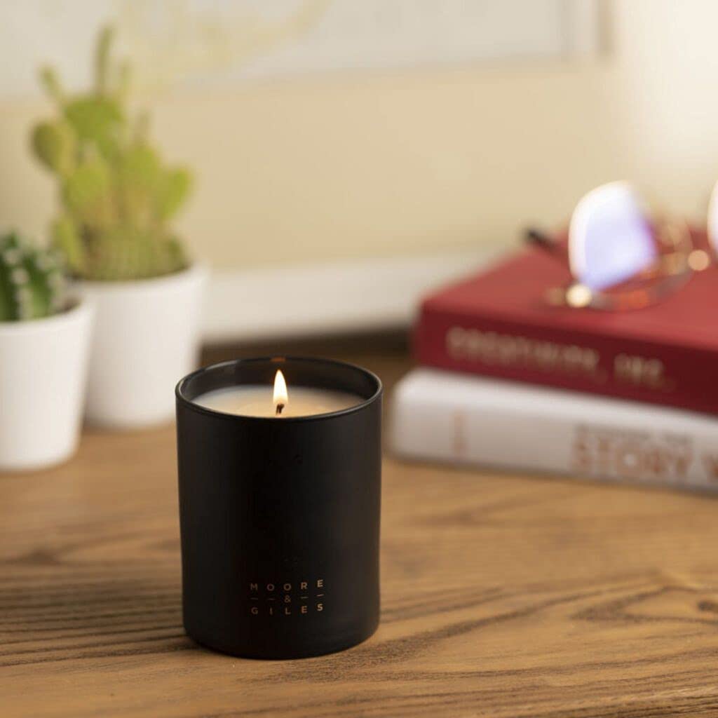Moore & Giles Home Candle Blue Ridge - Premium Scented Soy Wax Candle in Black for Home Decor, Relaxation & Gifts | Perfect for Living Room, Bedroom & Spa Ambiance
