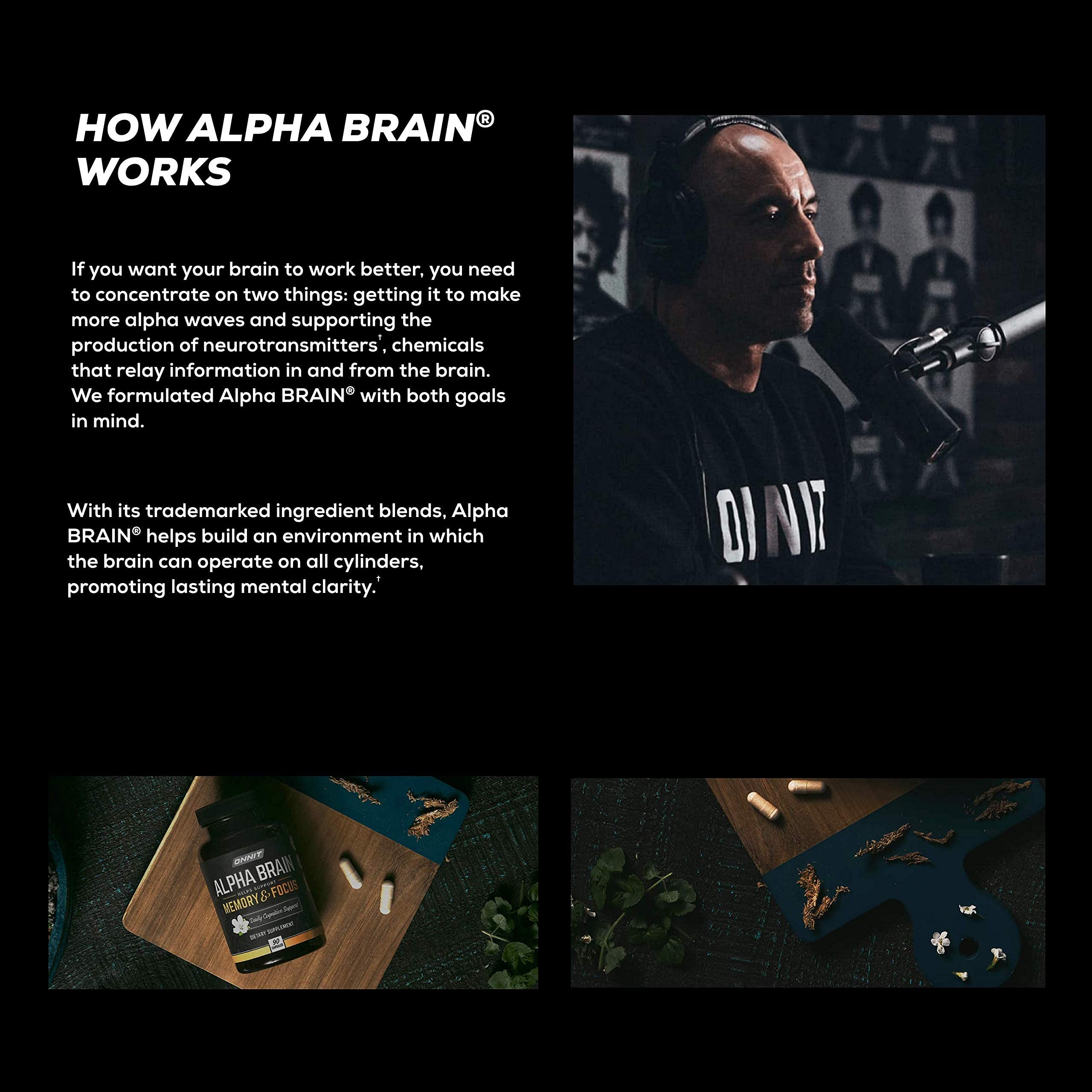 ONNIT Alpha Brain Premium Nootropic Supplement for Focus & Memory - Caffeine-Free Brain Booster with Cat's Claw, Bacopa & Oat Straw - 90 Capsules (3-Pack) | Ideal for Studying, Work Productivity & Mental Clarity