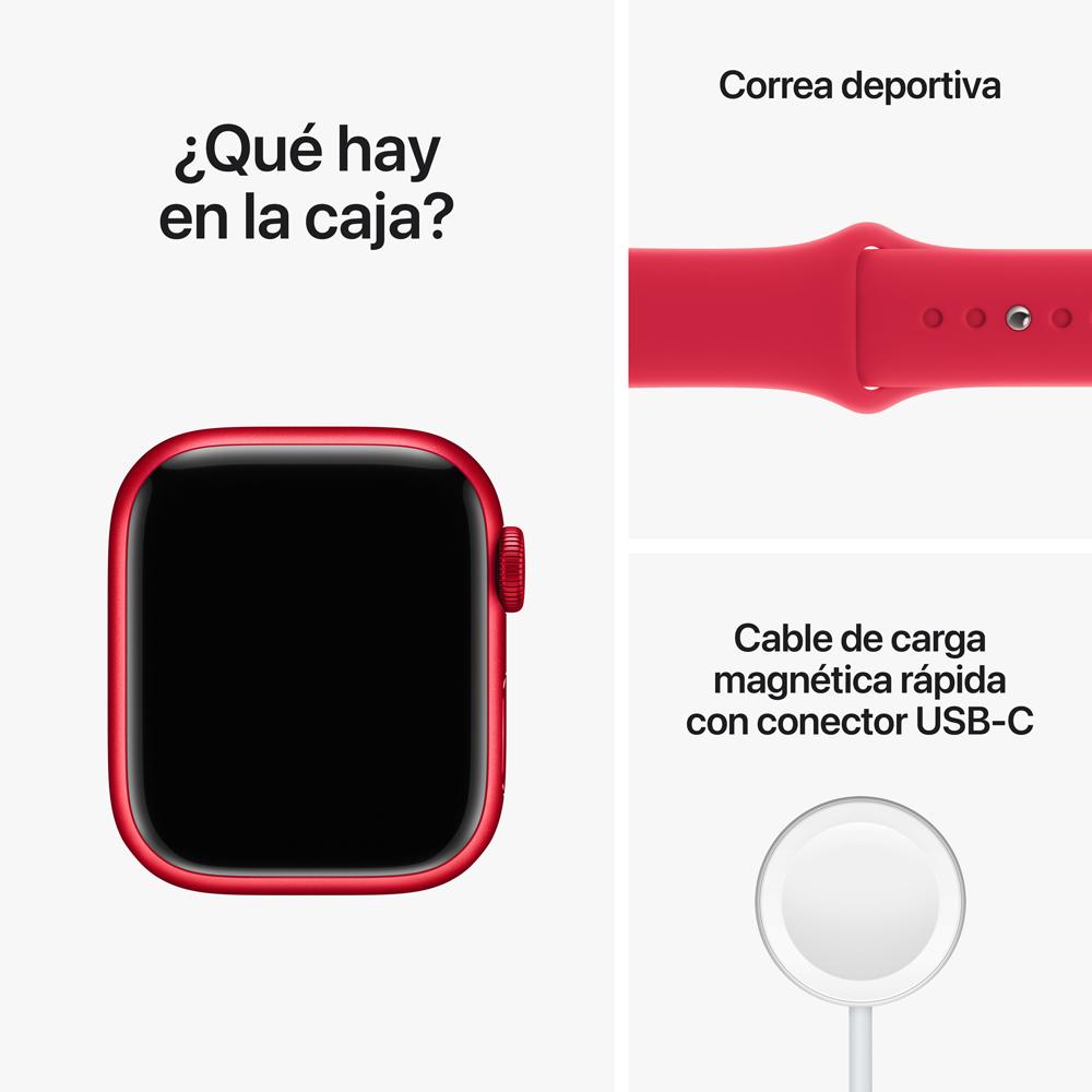Apple Watch Series 8 (GPS) 41mm Aluminum Case (PRODUCT)RED with Sport Band - Perfect for Fitness Tracking, Running & Everyday Wear