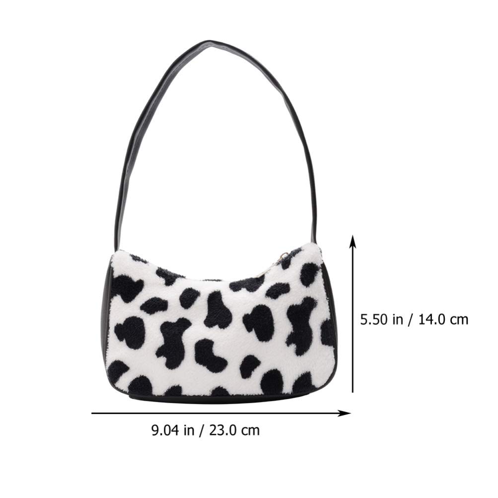 VALICLUD Women's Mini Shoulder Bag - Faux Fur Cow Print Crossbody Purse & Clutch Handbag for Casual Outings, Parties, and Daily Use